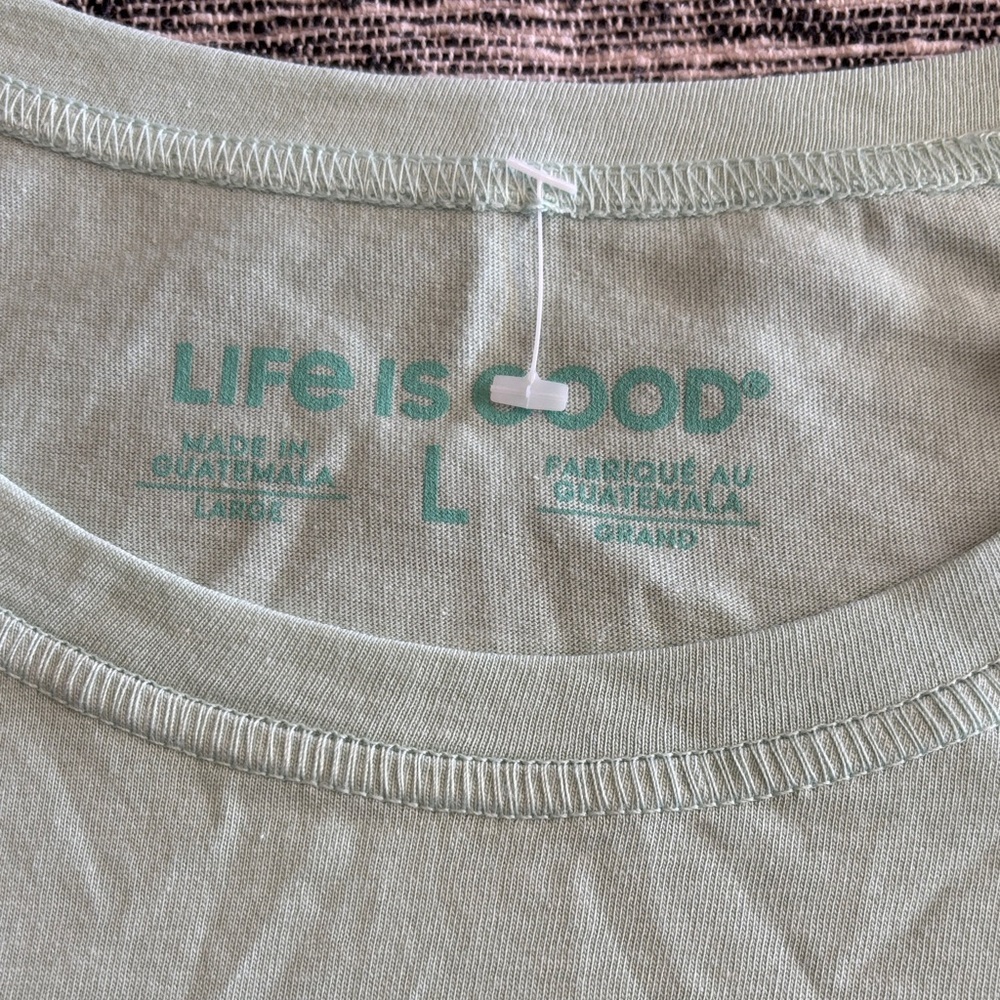 Life Is Good Light Green Cocktail Graphic Tee Tall Dirty to Me - Picture 2 of 3